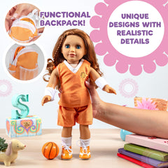 Dress Along Dolly basketball for 18-inch dolls sparks authentic game-day storytelling