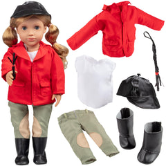 Dress Along Dolly equestrian hat for 18-inch dolls offers secure fit and realistic detail.