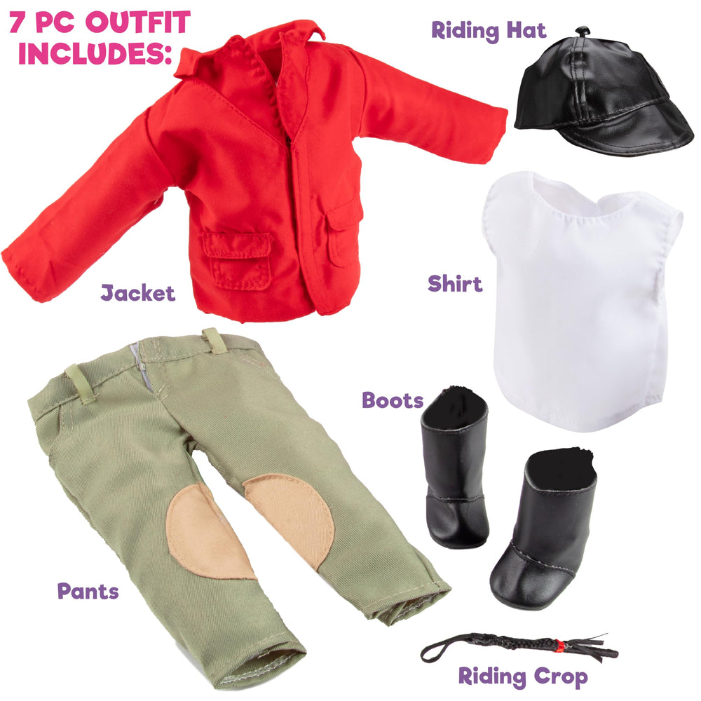 Dress Along Dolly equestrian shirt enhances play with authentic styling and comfortable fabric.