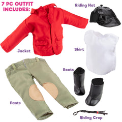 Dress Along Dolly equestrian shirt enhances play with authentic styling and comfortable fabric.