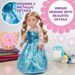 Dress Along Dolly gift set presentation, ideal gift for birthdays and holidays.