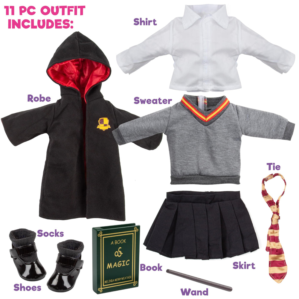 Dress Along Dolly Hermione wand sparks imaginative adventures for kids.