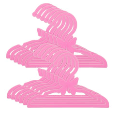 Dress Along Dolly pink butterfly hangers set of 12 for 18-inch dolls.