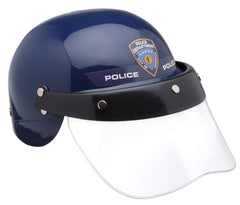 Dress Up America police helmet with visor for imaginative play.