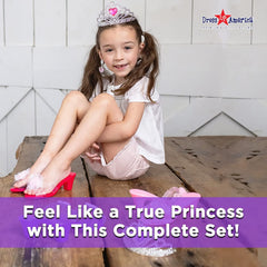 Dress Up America high-heel slippers provide sturdy balance for safe dress-up fun