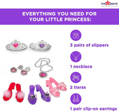 Dress Up America princess tiara with heart jewel for sparkling pretend royalty moments