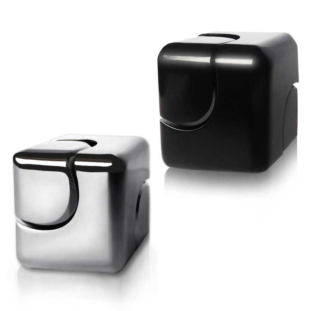 Dr.Kbder fidget spinner cube in hand, smooth aluminum finish for focus