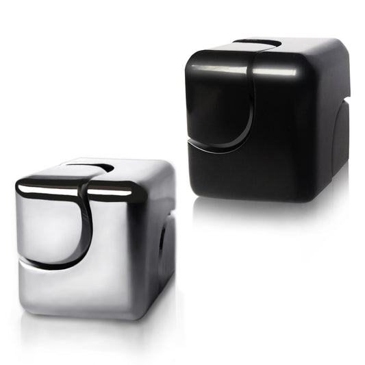 Dr.Kbder fidget spinner cube in hand, smooth aluminum finish for focus