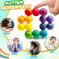 Dr.Kbder rainbow ball rotation close-up demonstrates tactile exploration.