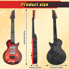 Drmukie Kids Guitar Toy red in-use shot captures joyful learning moment.