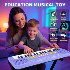 Close-up of demos and buttons on the Drmukie piano for interactive learning