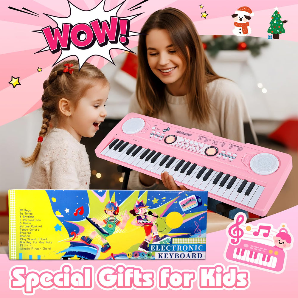Drmukie portable electronic piano for kids to play anywhere.