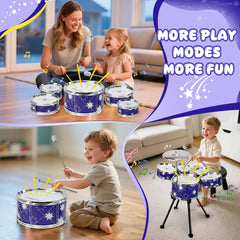 Drmukie toddler drum set with cymbal for expressive play