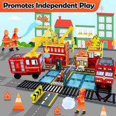 Drofex railway scene with trains enhances storytelling and spatial awareness.