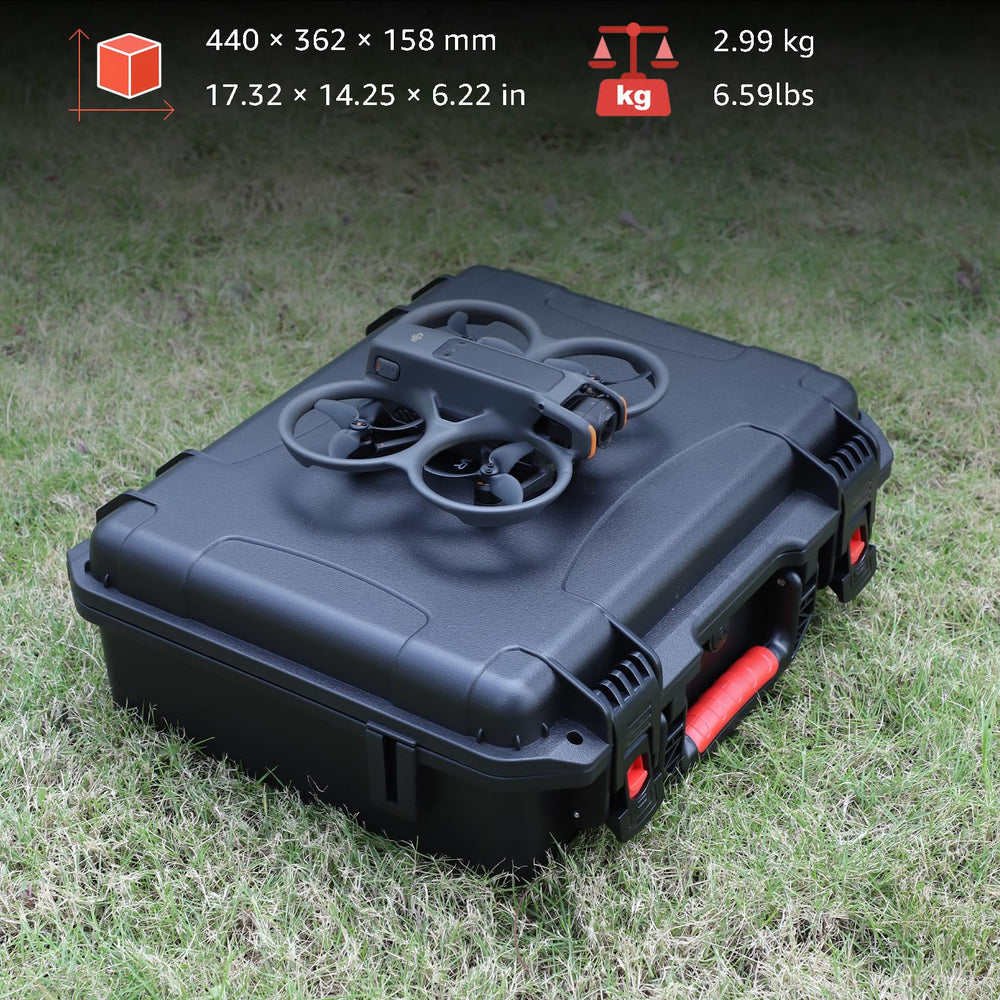 Drogear case eight-battery capacity supports extended flight sessions.