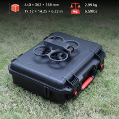 Drogear case eight-battery capacity supports extended flight sessions.