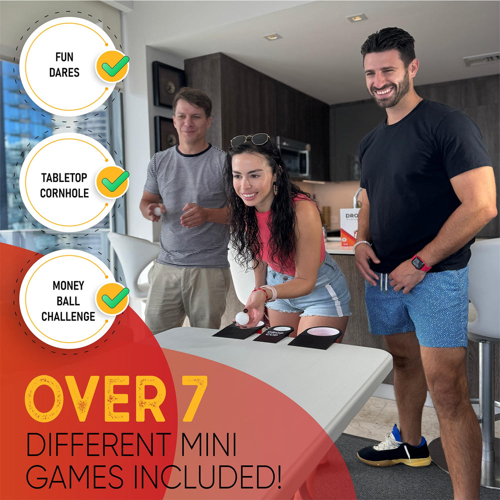 Drop Cup custom ping pong balls ensure consistent bounce during rounds.