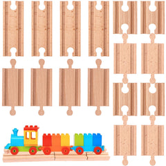 Droutti straight train track pieces extend your layout for bigger adventures.