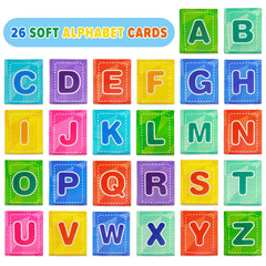 Dr.Rapeti Soft Alphabet Cards measure 4.3 by 5 inches and are easy to hold.