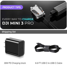 DRSEOO compact black charger kit ideal for travel and on-the-go use.