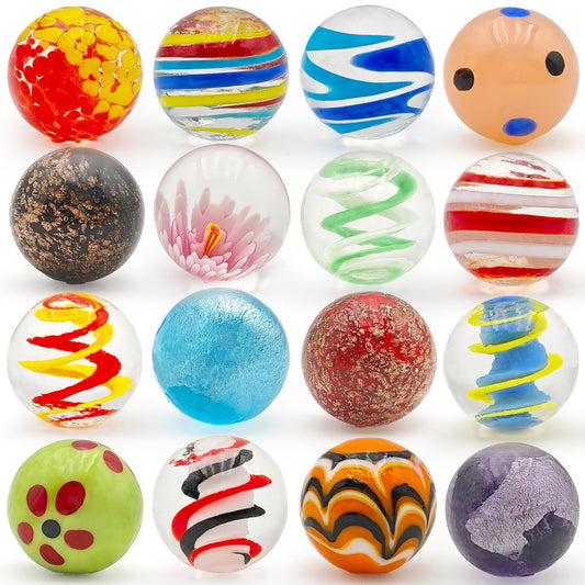 DSHMIXIA 1-inch colored marble set adds color to garden paths and crafts