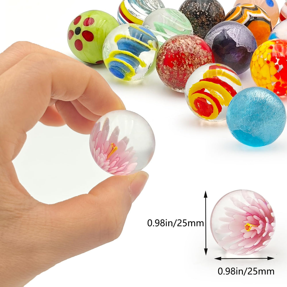 DSHMIXIA garden-path marbles brighten outdoor spaces with vibrant glass