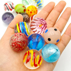 DSHMIXIA handmade glass marbles in bright colors for unique craft accents