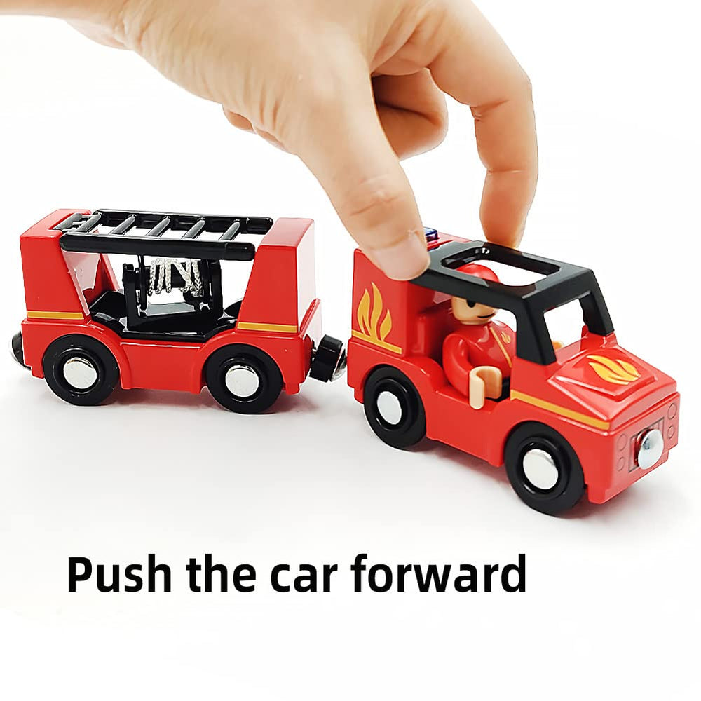 DSHMIXIA wooden train carriage fits standard tracks for easy setup
