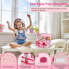 DSLIUPIU carrying case features a round speaker window for direct playback.