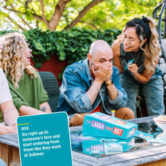 DSS Games single card with dance prompt demonstrating silly acting challenge