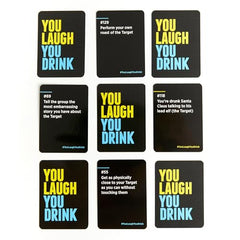 DSS Games You Laugh You Drink card draw in action during game night, icebreaker fun.