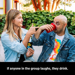 DSS Games You Laugh You Drink challenges players to get close without touching.