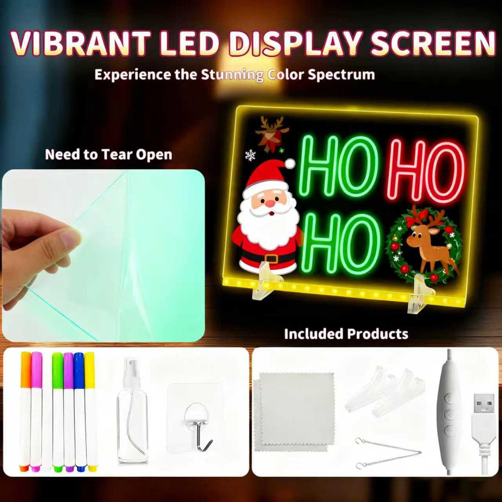 DSXGEFW seven-color glow display showcases vibrant hues for nighttime drawing.