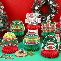 DTOFOOT Santa and snowflake designs enhance a cozy Christmas display.
