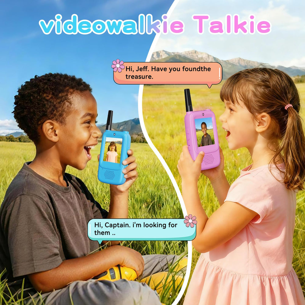 DTQJ rechargeable kids walkie talkie with FaceTime-style video calls.