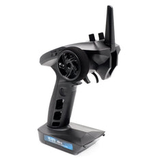 DTXMX FS-GT5 gyro receiver close-up for stabilized steering and cornering.