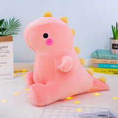 DUANMUL pink 13in dinosaur plush, perfect for naps and imaginative play.