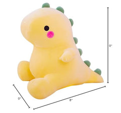 DUANMUL plush dinosaur yellow 8in ships in vacuum-packed packaging
