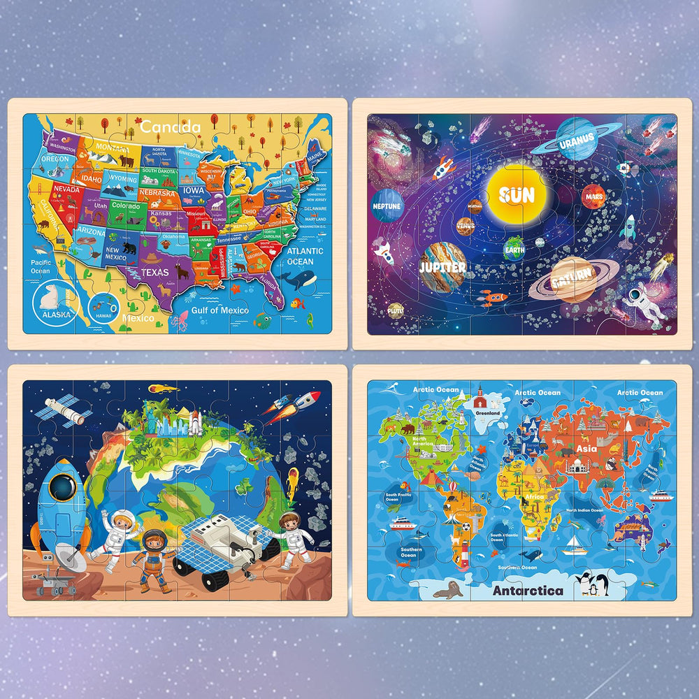 Duchong earth puzzle supports early geography exploration with engaging planetary imagery.