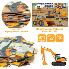 Duchong jumbo floor puzzle piece placement with guide illustration supports independent play