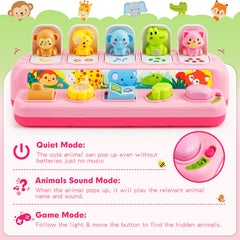 Duchong pop-up toy follow-the-light game boosts hand-eye coordination.
