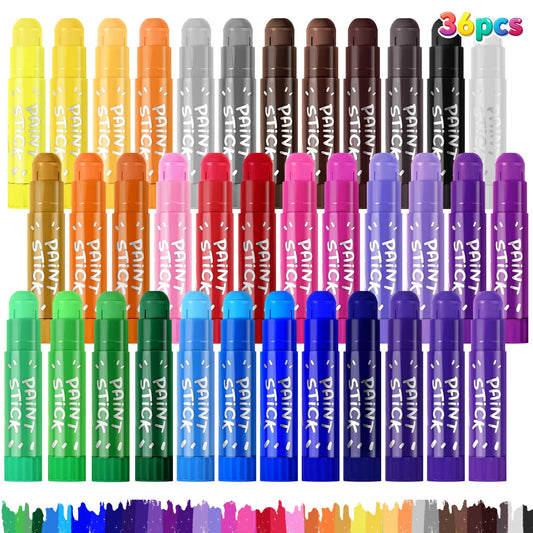 Duchong Tempera paint sticks 36 colors for kids' artwork.