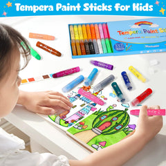 Duchong Tempera paint sticks on-paper create quick, vivid results.
