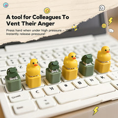 Duck Quacking Fidget Toy: color LED lights brighten with every press.