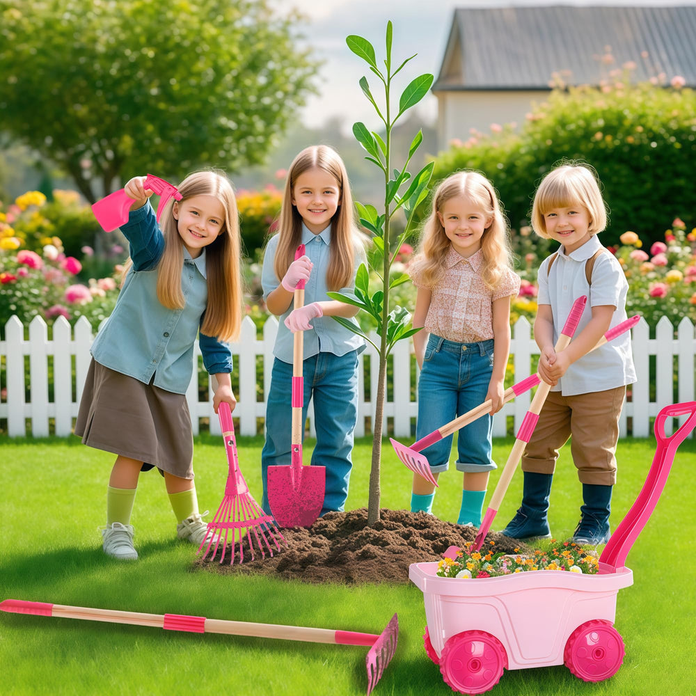 Duckura Kids hoe for light soil work and garden exploration.
