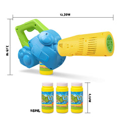 Duckura kids enjoying outdoor garden pretend play with bubble blower