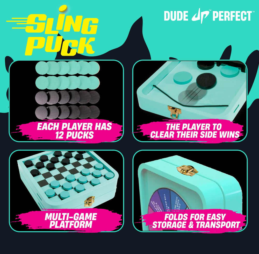 Dude Perfect elastic bands in action powering quick shots
