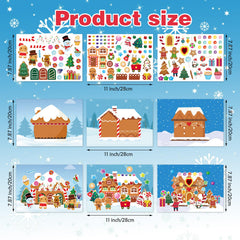 DUJAA gingerbread house stickers gift-pack option for party favors and stocking stuffers