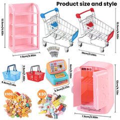 DULEFUN mini basket set: versatile dollhouse storage for scenes and play