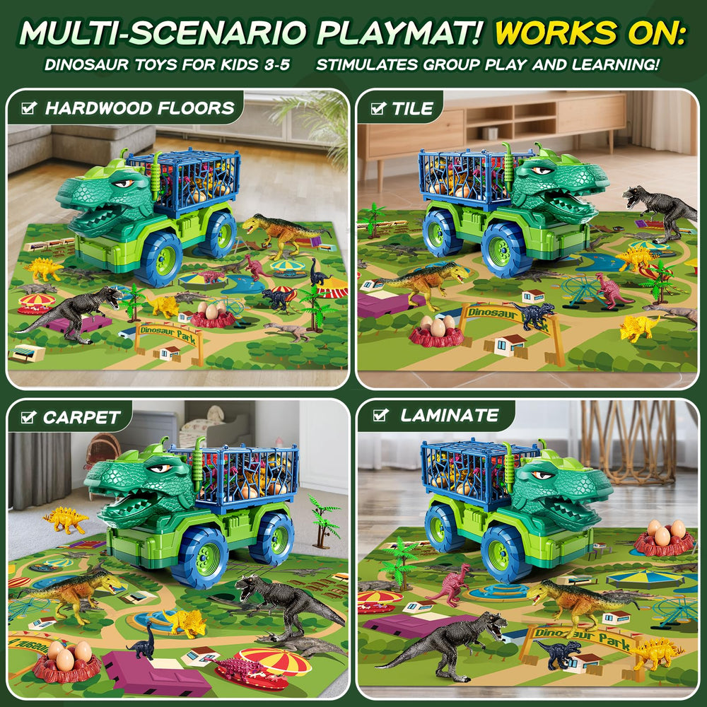 DULONIME colorful dinosaur eggs and trees create a realistic prehistoric scene
